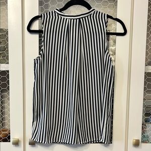 Banana Republic Black and White Striped Sleeveless Top